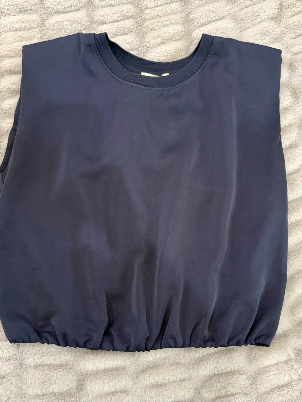Skies Are Blue Navy Bubble Muscle Tank